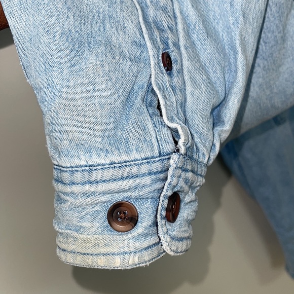 Vintage Fleece Quilted Denim Shirt - Picture 10 of 12